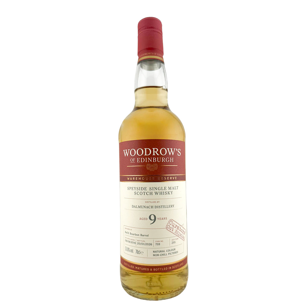 Dalmunach 9 Years Old Warehouse Reserve Woodrow's of Ediniburgh 