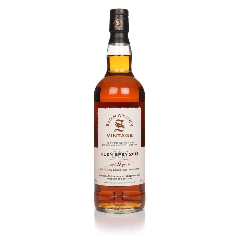 Glen Spey 9 Years Old 100 Proof #37 Signatory Vintage 