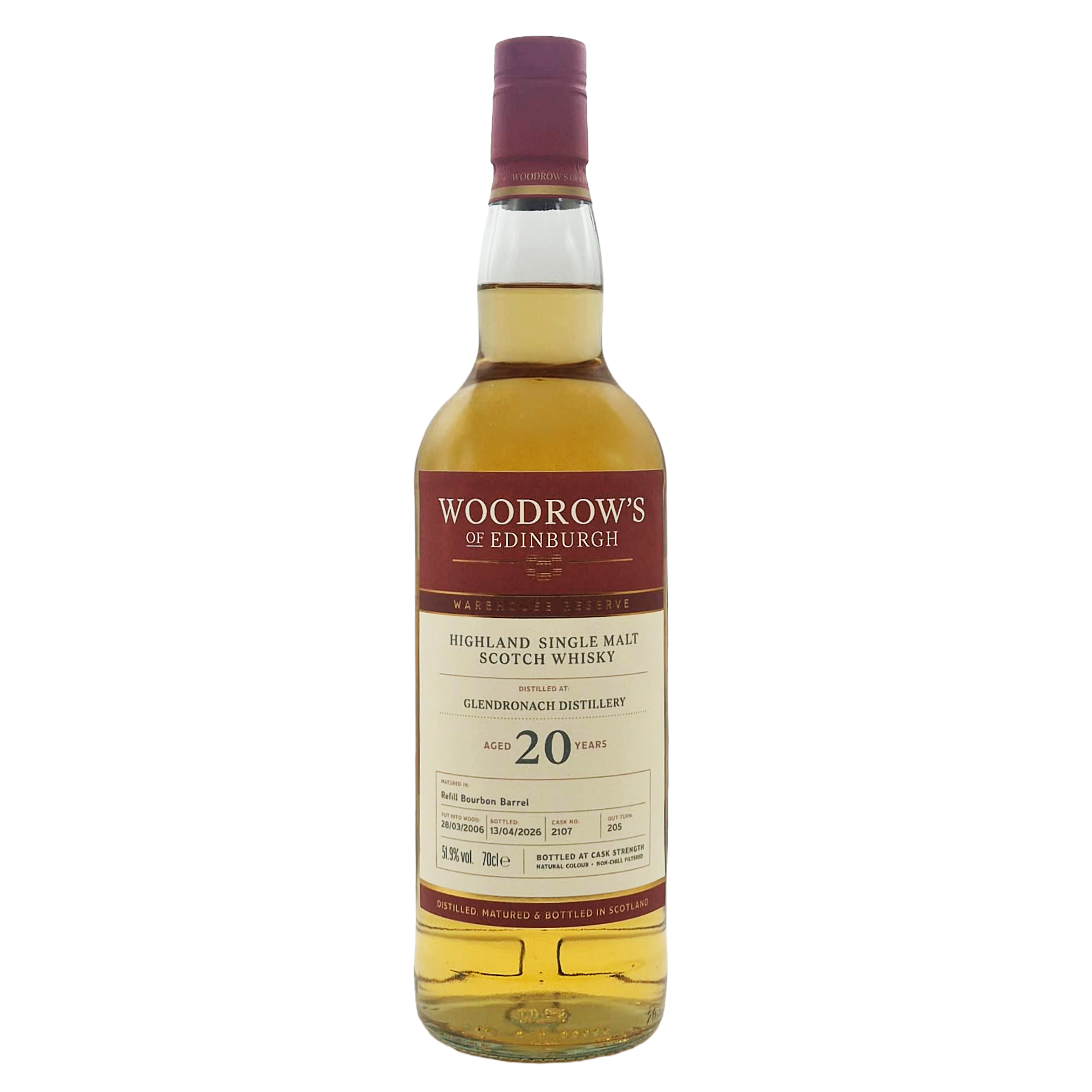 Glendronach 20 Years Old - Woodrow's of Edinburgh - Aberdeen Whisky Shop