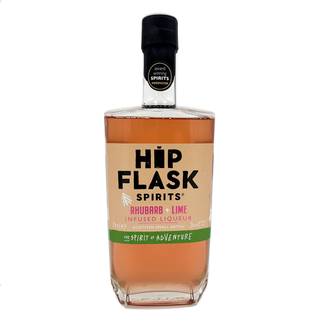 Hip Flask Rhubarb and Lime Infused Liqueur