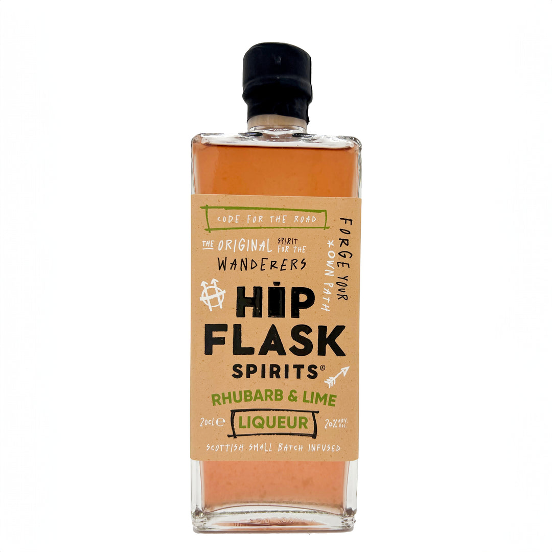 Hip Flask Rhubarb and Lime Liqueur