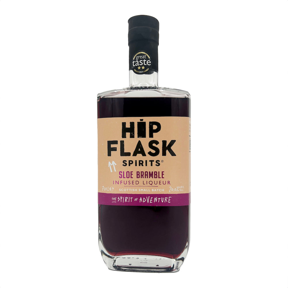 Gin Bothy Hip Flask Sloe Bramble Infused Liqueur