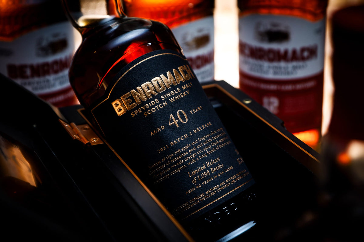 BE IN WITH A CHANCE TO WIN BENROMACH 40 YEARS OLD