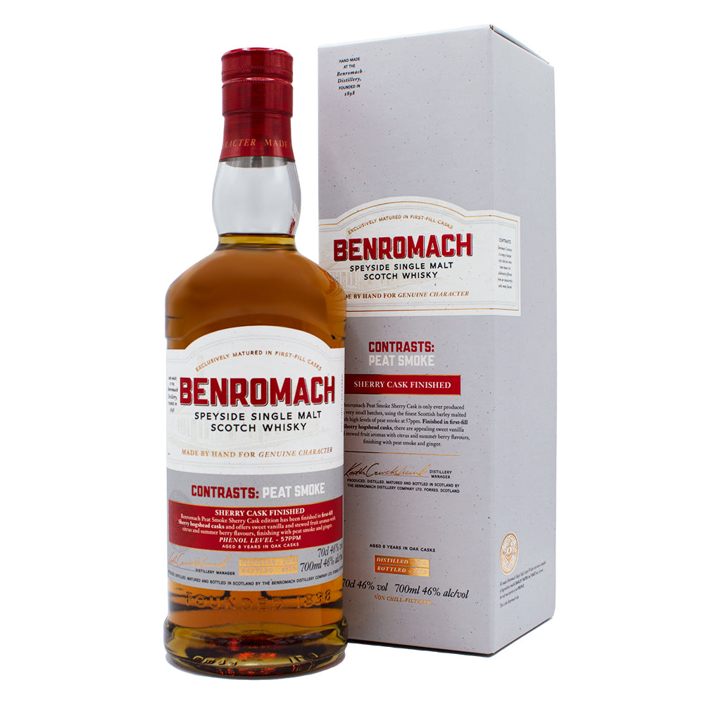 Benromach Contrasts: Peat Smoke Sherry Cask Finished - Aberdeen Whisky Shop 