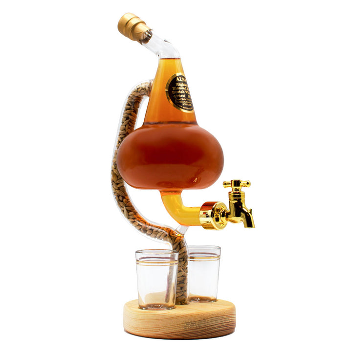 Pot Still Whisky Decanter With Tap With Glasses